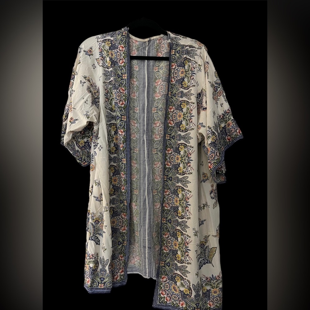 Lightweight Floral Print Kimono Cardigan